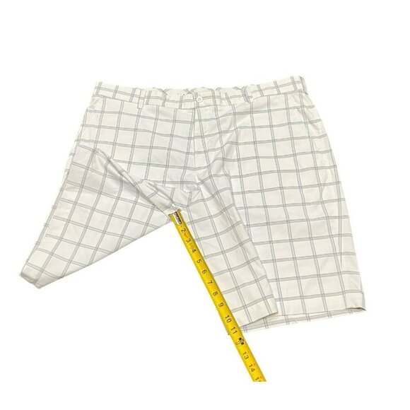 Nike Golf Shorts Mens 40 Check Plaid White DRI-FIT 11" Inseam Stretch Swoosh - Picture 5 of 8